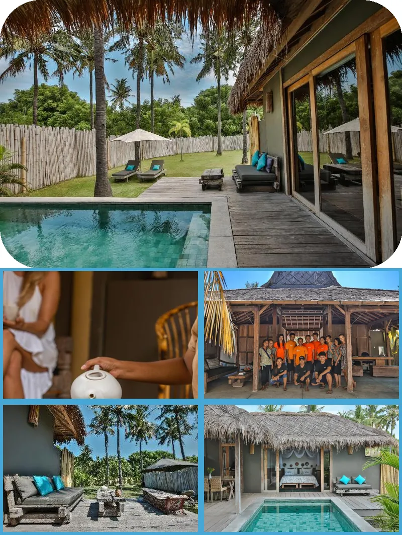 Slow Private Pool Villas Gili Air hotel main view