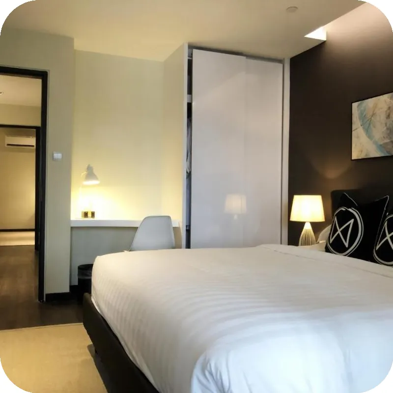 M Roof Hotel and Residences hotel room