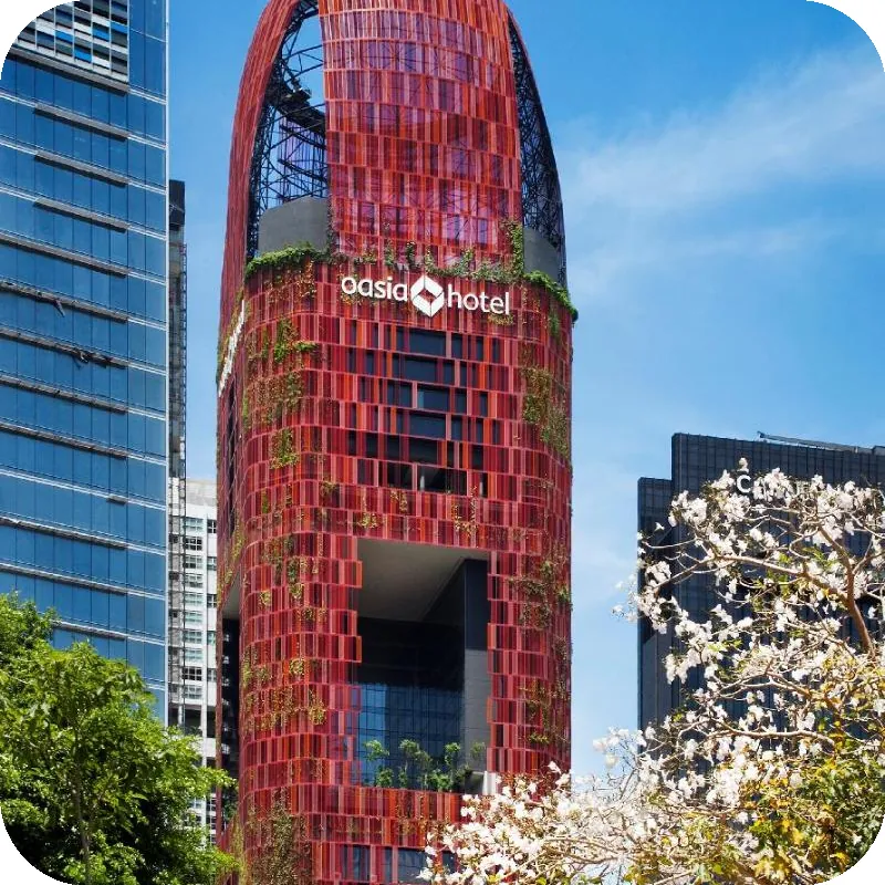 Oasia Hotel Downtown Singapore by Far East Hospitality hotel view