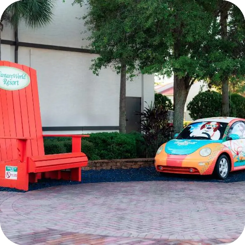 FantasyWorld Resort hotel view