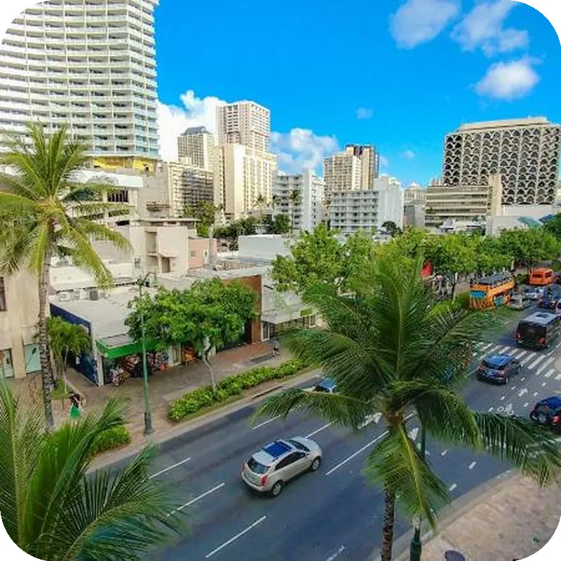 Polynesian Residences, Waikiki Beach hotel view